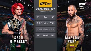 🔴 UFC 299 Sean OMalley vs Marlon Chito Vera 2  Full Fight amp Highlights  Bantamweight Title Bout [upl. by Eem]