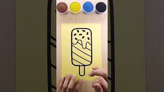 Sand painting Icecream art sandart shorts [upl. by Pubilis]