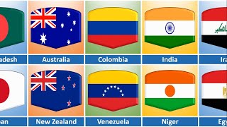 Similar Flags of The World  Flags and Countries 2024 [upl. by Cadman]