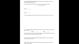 Converting English and metric units Use the tables in the introduction for conversion factors and pr [upl. by Stempson]