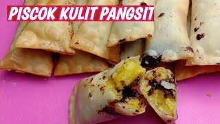 Resep piscok kulit pangsit❗belum ada yang bikin untuk ide jualan [upl. by Ydnih857]