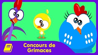 Poulette Petit Pois Mini  Concours de Grimaces  Dessin Animé pour Bébés [upl. by Noryv]