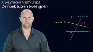 De hoek tussen twee lijnen  Analytische meetkunde havovwo B  WiskundeAcademie [upl. by Jempty]