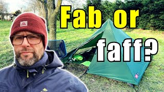 Alpkit Tarpstar 1  FIRST PITCH  HONEST OVERNIGHT REVIEW  Coast to Coast Shelter [upl. by Pollerd]