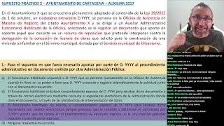 71 Supuesto Práctico 23  Ayto de Cartagena  C2 2017 [upl. by Nwahsan349]