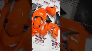 Orange amp Black Fairing kit from KingsMotorcycleFairingscom 🔥 fairing bike biker motovlog fyp [upl. by Enyaw]