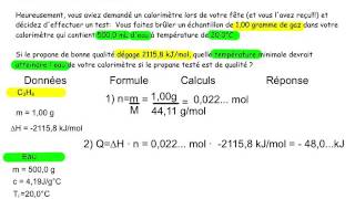 Vidéo exemple calcul calorimétrie [upl. by Kiona]