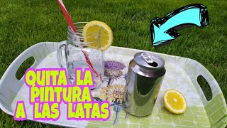 ⚠ CÓMO QUITAR LA PINTURA DE LAS LATAS DE ALUMINIO EFECTO ESPEJO ⚠ [upl. by Nicolau]