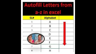 autofill letters from az in excel [upl. by Idisahc]