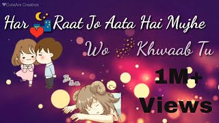 Tere Sang Yaara Female Version  Love Song Lyrics  WhatsApp Status [upl. by Esiuol842]