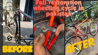 Full wheeling cycle restoration in pakistan youtube 100k trending shortsvideo [upl. by Arayc987]