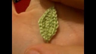 Foglia alluncinetto facilissima  Super easy crochet leaf tutorial [upl. by Ihcalam300]