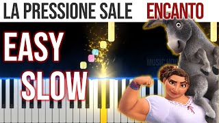 La Pressione Sale  Surface Pressure  Encanto EASY SLOW Piano Tutorial 🎹  video 4K🤙 [upl. by Lowery712]