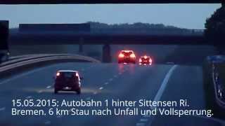 Der nicht erkennbare Stau  Gefährlich Kuppen und Kurven auf Autobahnen 15052015 [upl. by Calvin]