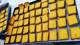 Homemade Dry cake How to make dry cake  Dry Cake Recipe Cake Rusk  বেকারি স্টাইলে ড্রাই কেক। [upl. by Asor]