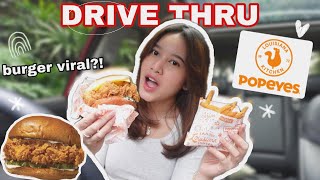 DRIVE THRU POPEYES JADI GINI RASANYA  Aurelliaurel [upl. by Fitzger]