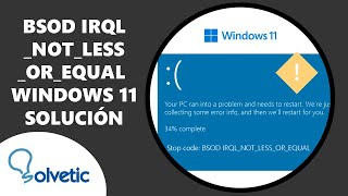 BSOD IRQLNOTLESSOREQUAL Windows 11 ✔️ SOLUCION [upl. by Dido]