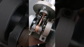 DIY singlecylinder fourstroke engine tested for airtightness halffinished enginediy engine [upl. by Nayarb]