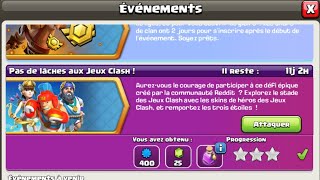 Défi Pas de lâches aux Jeux Clash facilement [upl. by Kale]