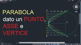 Disegnare una PARABOLA con AutoCAD dato un suo PUNTO lASSE e il VERTICE [upl. by Alleris]