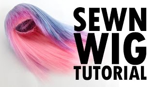 Sewn Doll Wig Tutorial HowTo [upl. by Sinnoda]