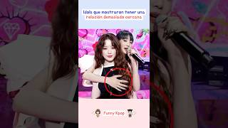 Idols que mostraron tener una relación demasiado cercana kpop shorts [upl. by Ahsiekam129]