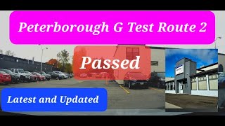 Latest and Updated G Test Route2 of Peterborough Canada  Peterborough G Test Route no 2 [upl. by Enileoj]