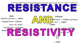 How to Calculate Resistivity and resistance  step by step 2 [upl. by Vizzone]