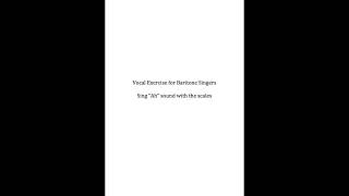 Vocal Warmup for Baritone Singers Arpeggio Octave Major G2 to G4 [upl. by Nary]