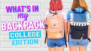 What’s in My Backpack COLLEGE Edition  Back to School 2019 [upl. by Mehitable]