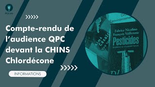 Action Chlordécone  Compterendu de laudience Question Prioritaire de Constitutionnalité QPC [upl. by Lona]