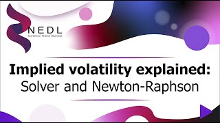 Implied volatility explained Solver and NewtonRaphson Excel [upl. by Yajnas]