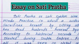 Essay on Sati Pratha  Essay on Sati System  Suttee Pratha [upl. by Jopa]