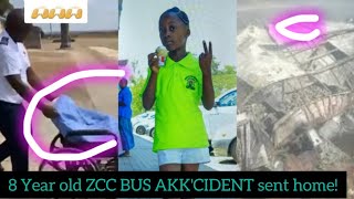 Watch the 8 year old survivor of the ZCC bus akkcident being transported home from the hospital [upl. by Hayikaz]