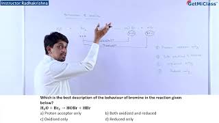 Bromine reaction KCET 11th Chemistry Redox Reactions [upl. by Elleinad692]