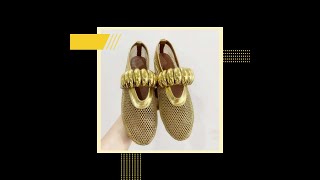 Gold Hollow Out Women Ballet Flats Mesh Walking Loafers Ladies Mary Janes Elastic Band Flat Shoes [upl. by Noeruat]