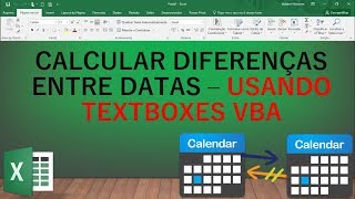 Diferença Entre Datas TextBoxes Excel VBA  Vídeo 92 [upl. by Ameyn]