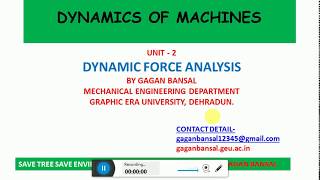 Slider crank mechanism  Static force analysis [upl. by Ettelegna]