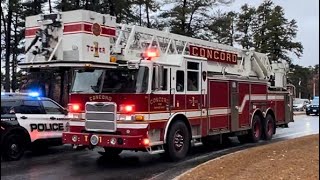 Concord NH Fire Department Tower 1 responding [upl. by Ylrebmik]