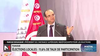 Élections locales en Tunisie  116  de taux de participation [upl. by Haidebej438]