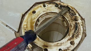 Toilet LooseRocking Easy DIY Toilet Flange Replacement 👍 amp SUBSCRIBE [upl. by Selway]