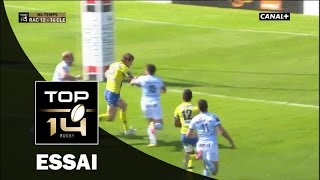 TOP 14 – Racing 92 – Clermont 2620 Essai de Aurélien ROUGERIE CLE – J22 – Saison 20152016 [upl. by Daye]