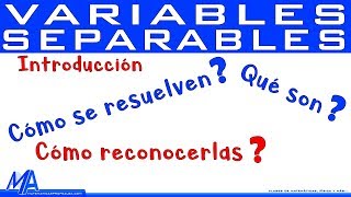 Ecuaciones diferenciales de variables separables  Introducción [upl. by Raul]