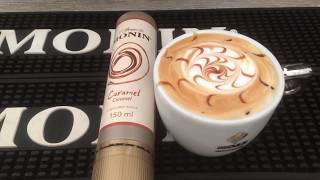 Pisaki Latte Art MONIN  wzory krok po kroku 2 [upl. by Ajiam620]