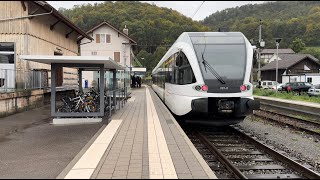 Bahnverkehr in Läufelfingen 08102024 [upl. by Mackay]