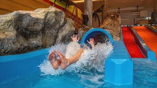 Little Rock Water Slide at Familux Resort Alpenrose NEW Kinderrutsche [upl. by Clareta]