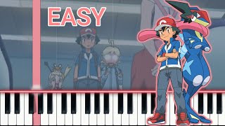 Pokemon XYZ Theme Song  Easy Piano Tutorial  Simple Piano [upl. by Nyladnarb]