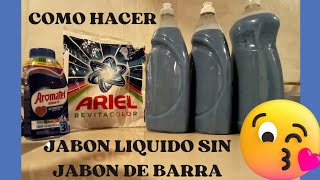 Cómo hacer jabón líquido sin jabon de barra Ariel Revitacolor [upl. by Aikram]