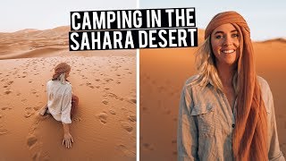 Best way to Experience the Sahara Desert  Camping in Merzouga Morocco [upl. by Janna]