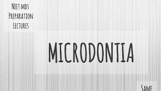 MICRODONTIA  Oral pathology  NEET MDS [upl. by Azenav]